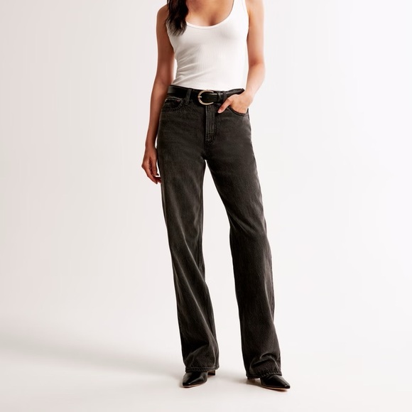Abercrombie & Fitch High Rise Loose Jean - Curve Love - Picture 2 of 11